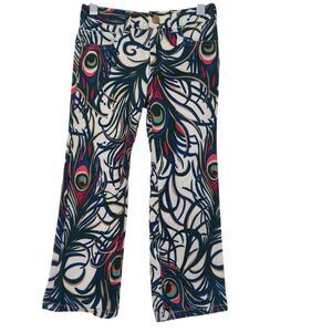 Lilly Pulitzer Peacock Pants Girls Size 5 EUC